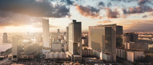 Warszawa największy plac budowy wysokościowych biurowców w Europie